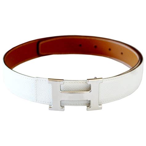 white Hermes belt women